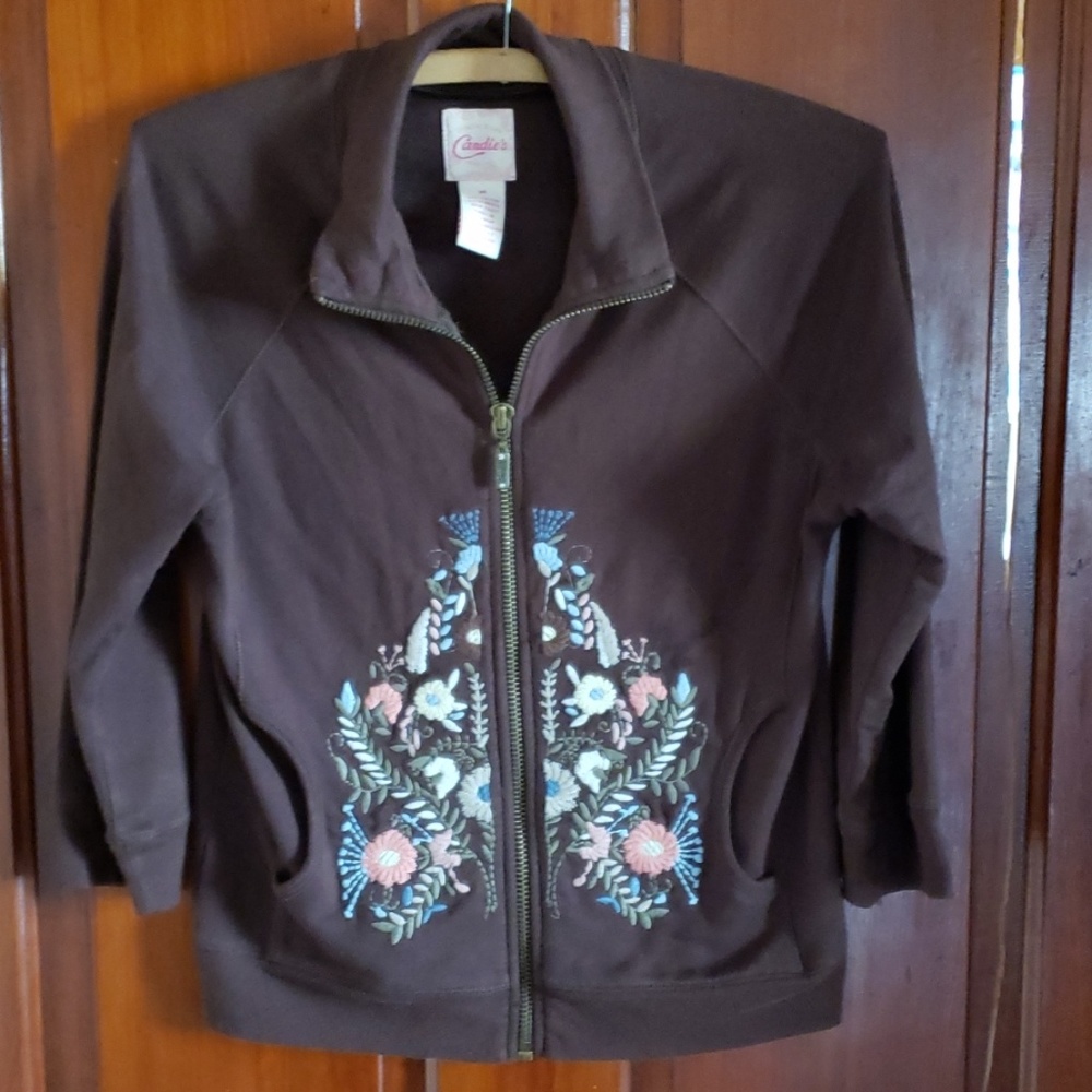 Candies Brown Jacket Size Medium - image 1